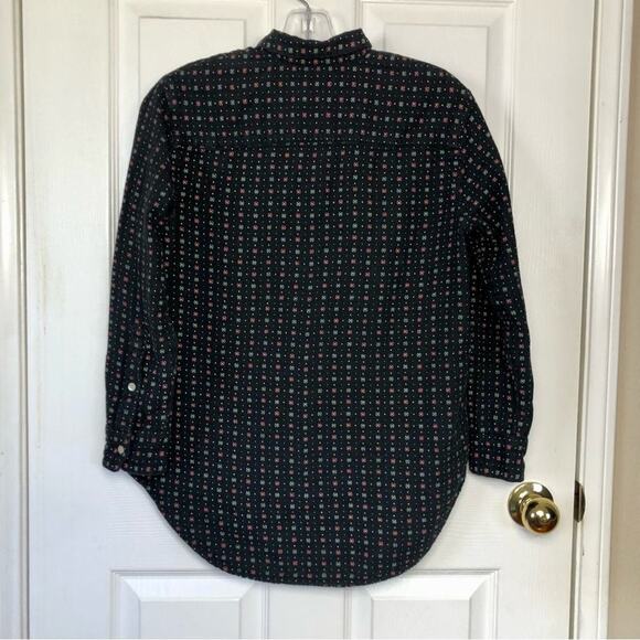 MADEWELL Black Mayfair Foulard oversized Ex-Boyfriend Shirt Floral Dot XXS Cozy - Picture 3 of 11